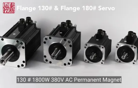 130# 1800W 12V 24V 36V 48V 380V Electric AC Permanent Magnet Synchronous Servo Motor with Brake 